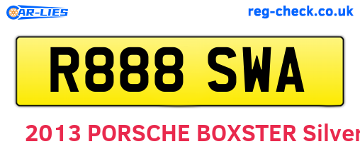 R888SWA are the vehicle registration plates.
