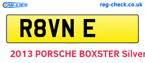 R8VNE are the vehicle registration plates.