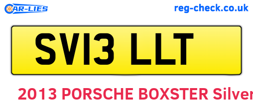 SV13LLT are the vehicle registration plates.