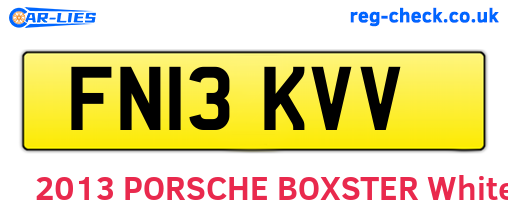 FN13KVV are the vehicle registration plates.