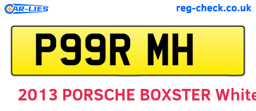 P99RMH are the vehicle registration plates.