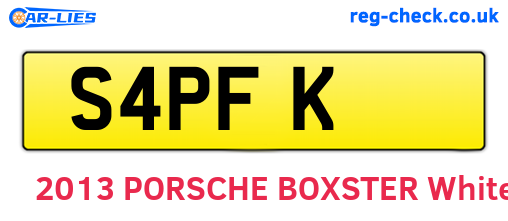 S4PFK are the vehicle registration plates.