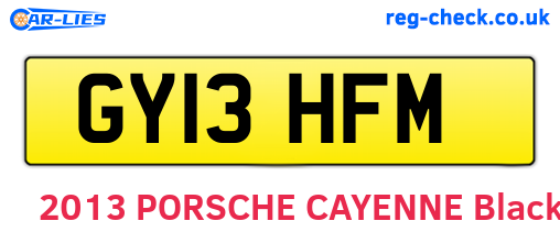 GY13HFM are the vehicle registration plates.