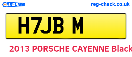 H7JBM are the vehicle registration plates.