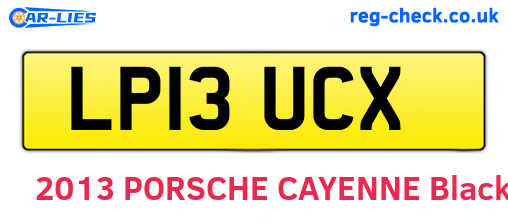 LP13UCX are the vehicle registration plates.