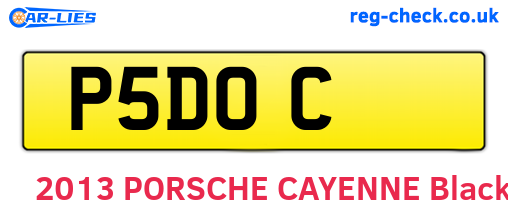 P5DOC are the vehicle registration plates.