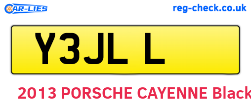 Y3JLL are the vehicle registration plates.