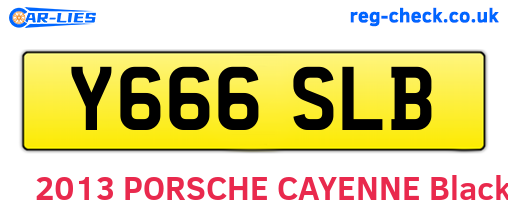 Y666SLB are the vehicle registration plates.
