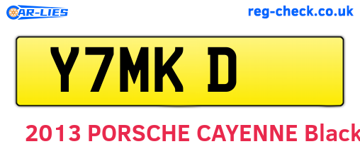 Y7MKD are the vehicle registration plates.