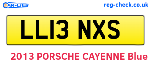 LL13NXS are the vehicle registration plates.