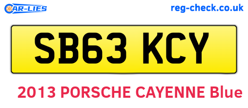 SB63KCY are the vehicle registration plates.