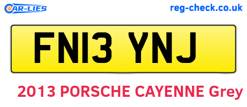 FN13YNJ are the vehicle registration plates.