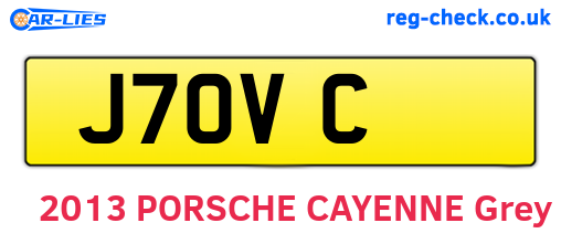 J7OVC are the vehicle registration plates.
