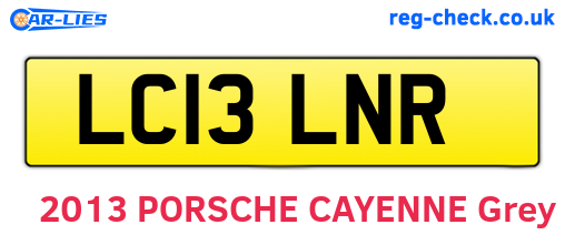 LC13LNR are the vehicle registration plates.