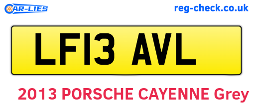 LF13AVL are the vehicle registration plates.