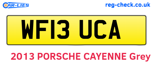 WF13UCA are the vehicle registration plates.