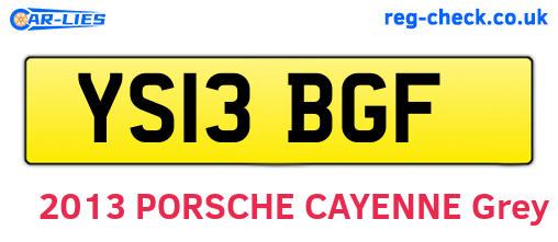 YS13BGF are the vehicle registration plates.