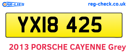YXI8425 are the vehicle registration plates.