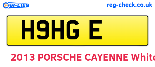 H9HGE are the vehicle registration plates.