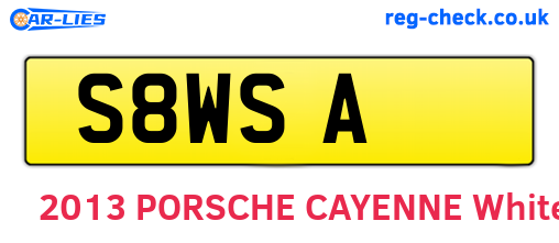 S8WSA are the vehicle registration plates.