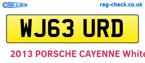 WJ63URD are the vehicle registration plates.
