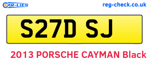 S27DSJ are the vehicle registration plates.