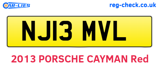 NJ13MVL are the vehicle registration plates.