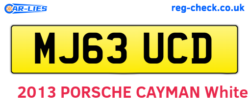 MJ63UCD are the vehicle registration plates.