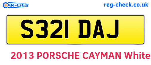 S321DAJ are the vehicle registration plates.