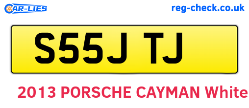 S55JTJ are the vehicle registration plates.
