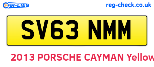SV63NMM are the vehicle registration plates.