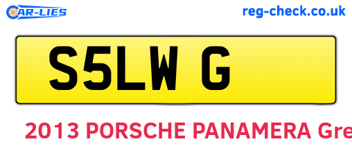 S5LWG are the vehicle registration plates.