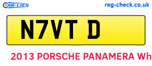N7VTD are the vehicle registration plates.