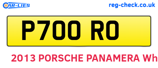 P70ORO are the vehicle registration plates.
