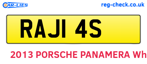 RAJ14S are the vehicle registration plates.