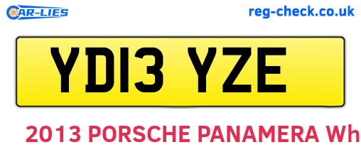 YD13YZE are the vehicle registration plates.
