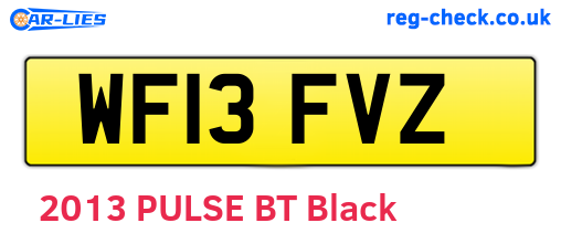 WF13FVZ are the vehicle registration plates.