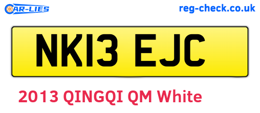 NK13EJC are the vehicle registration plates.