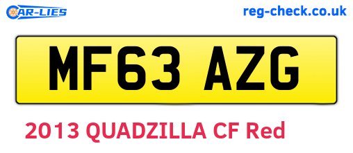 MF63AZG are the vehicle registration plates.