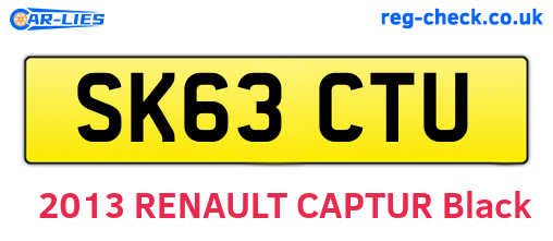 SK63CTU are the vehicle registration plates.