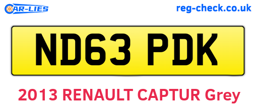 ND63PDK are the vehicle registration plates.