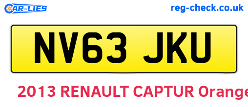 NV63JKU are the vehicle registration plates.
