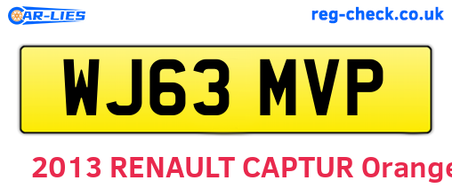WJ63MVP are the vehicle registration plates.