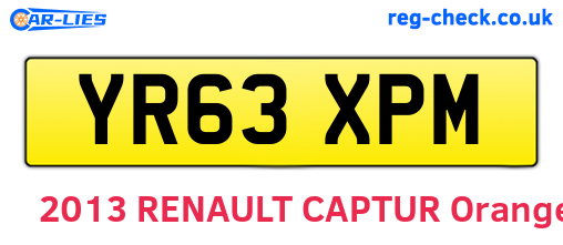 YR63XPM are the vehicle registration plates.