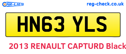 HN63YLS are the vehicle registration plates.