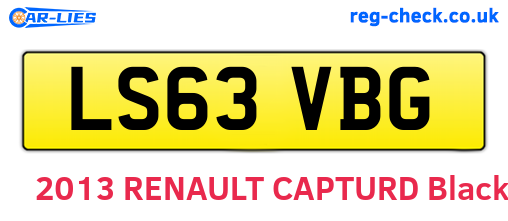 LS63VBG are the vehicle registration plates.