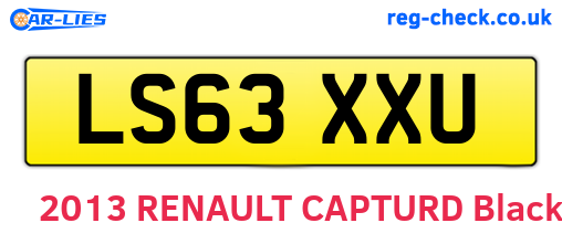 LS63XXU are the vehicle registration plates.