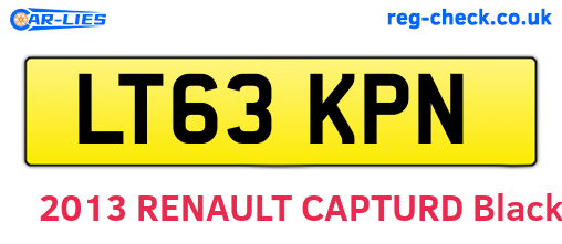 LT63KPN are the vehicle registration plates.