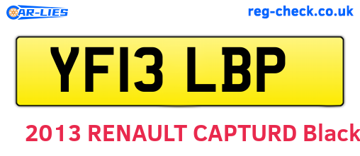 YF13LBP are the vehicle registration plates.