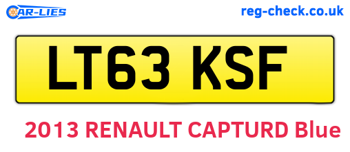 LT63KSF are the vehicle registration plates.